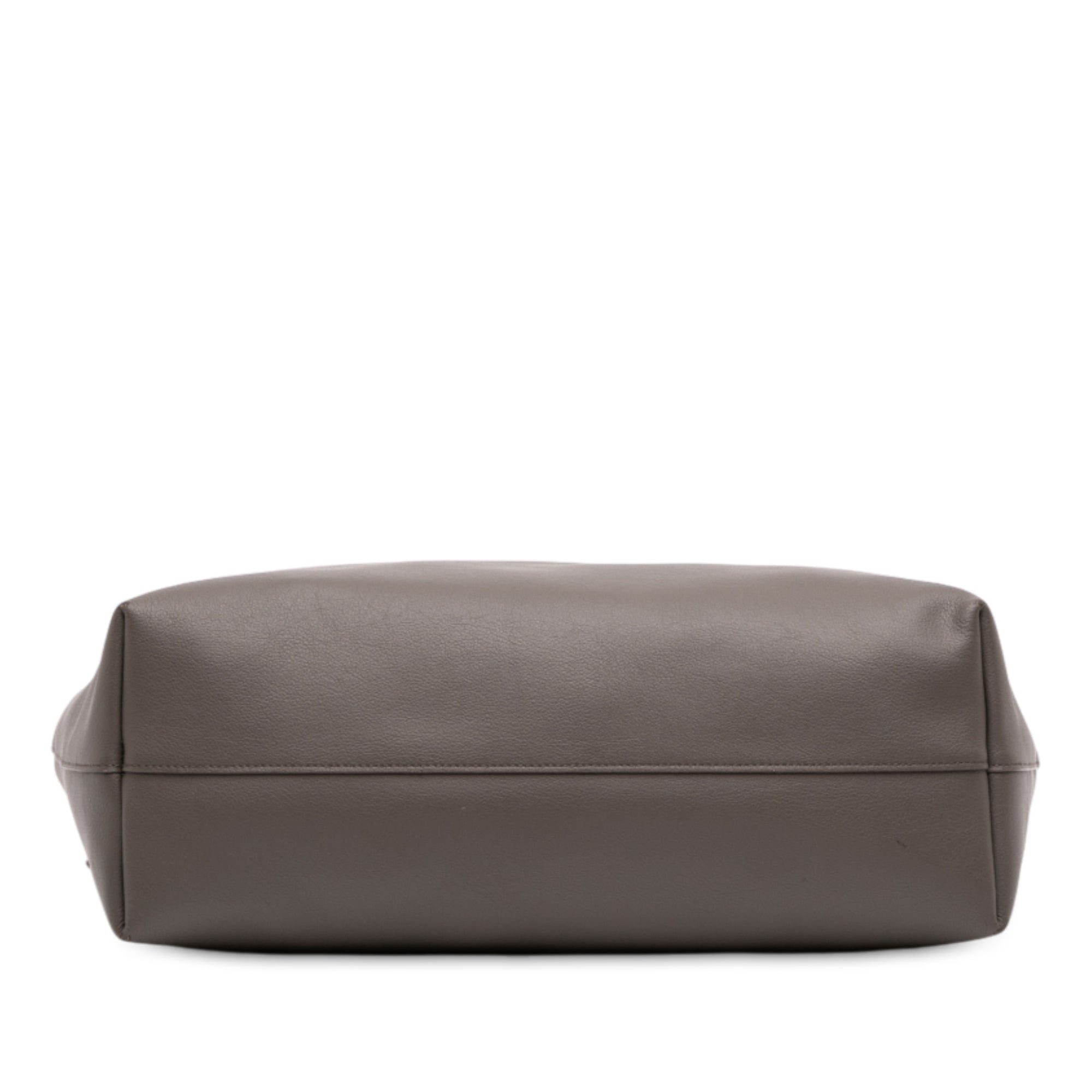 Large Leather East West Shopping Tote