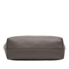 Large Leather East West Shopping Tote