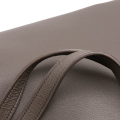 Large Leather East West Shopping Tote
