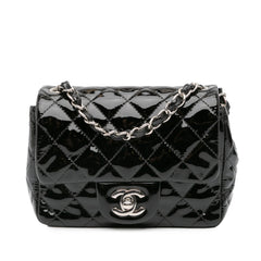 Mini Square Classic Patent Single Flap