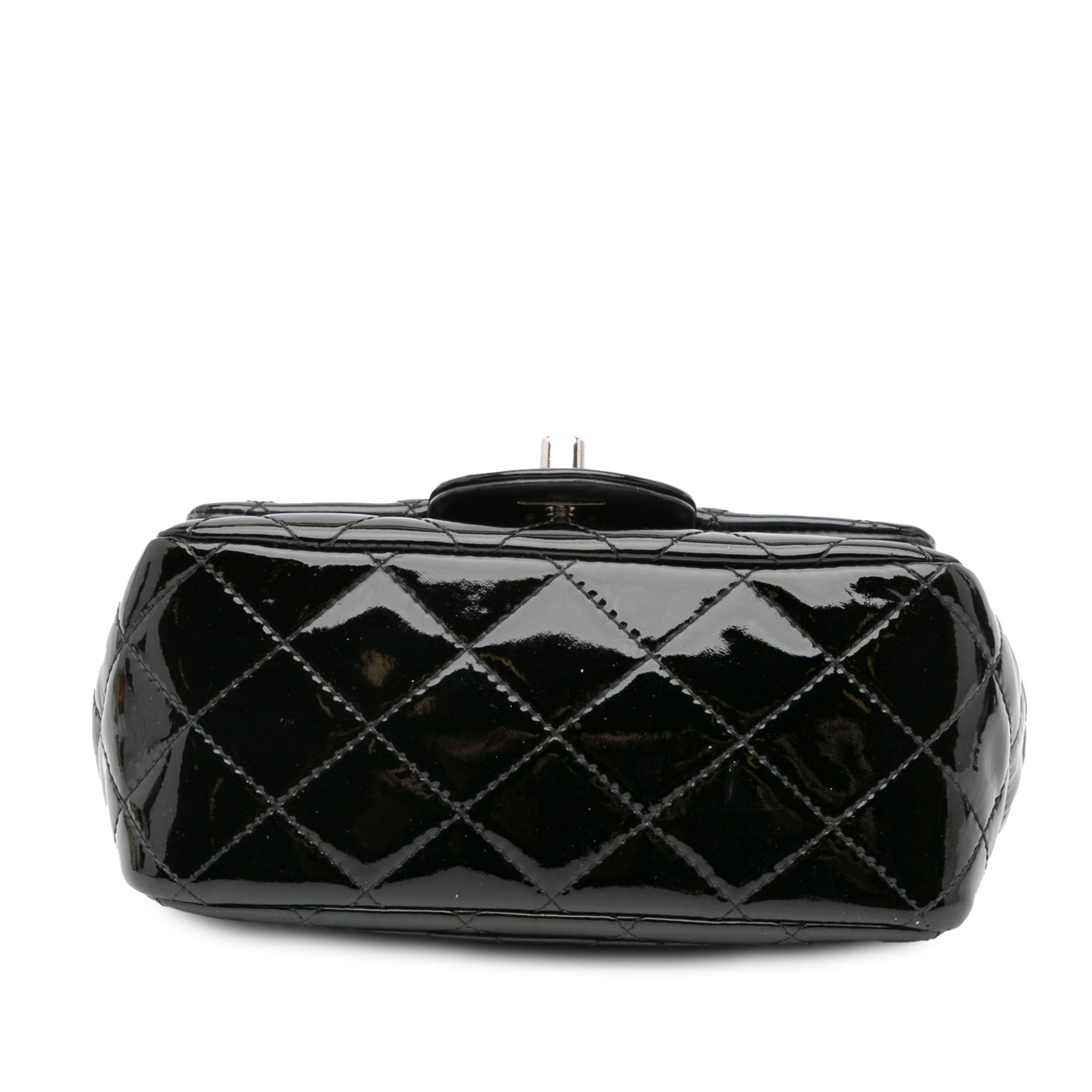 Mini Square Classic Patent Single Flap