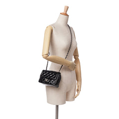 Mini Square Classic Patent Single Flap