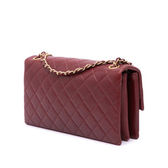 Quilted Lambskin Pagoda Accordion Flap