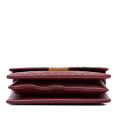 Quilted Lambskin Pagoda Accordion Flap