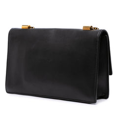 Leather Medusa Flap Chain Shoulder Bag
