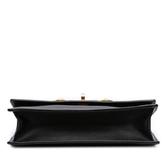 Leather Medusa Flap Chain Shoulder Bag