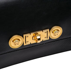 Leather Medusa Flap Chain Shoulder Bag
