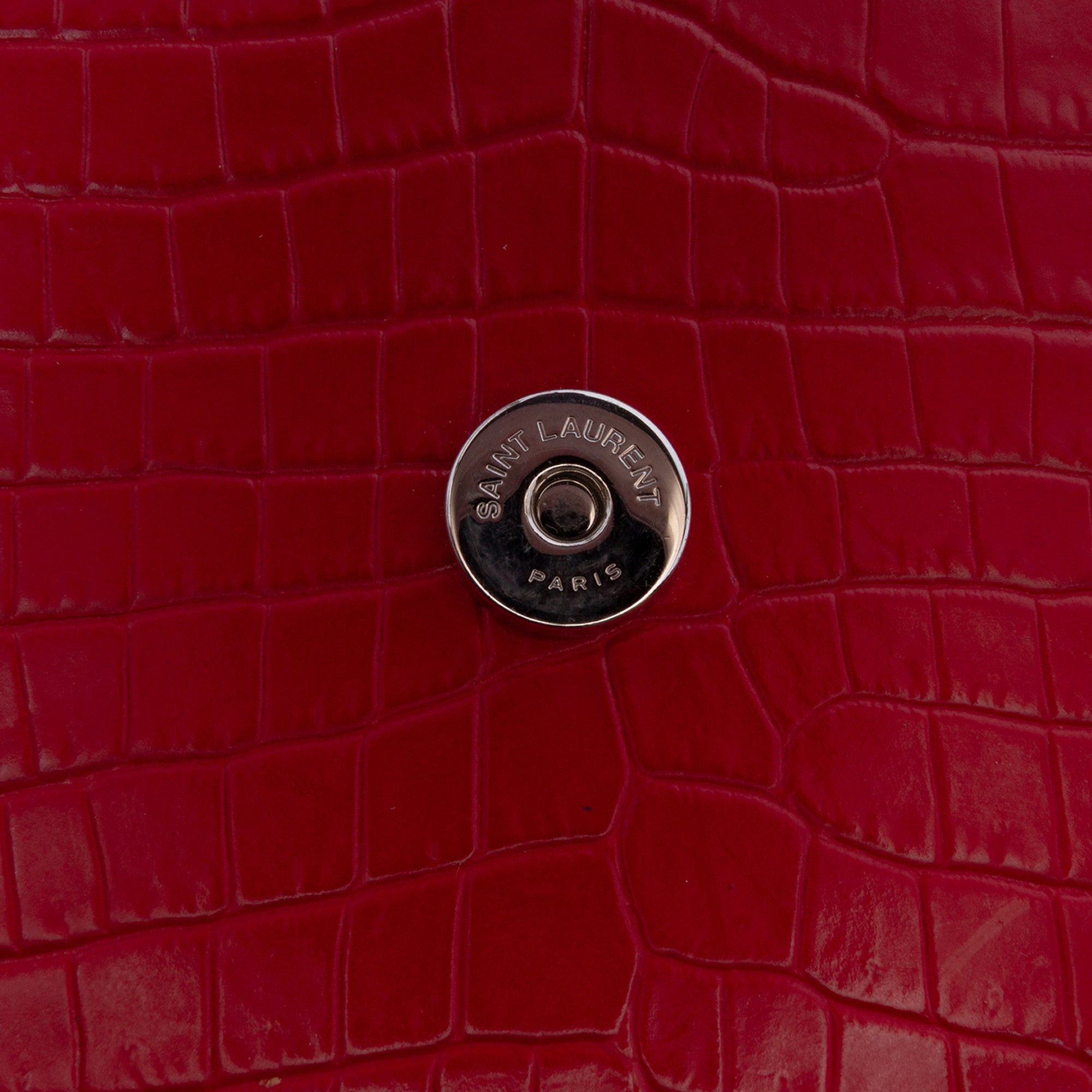 Medium Croc Embossed Leather Sunset Crossbody