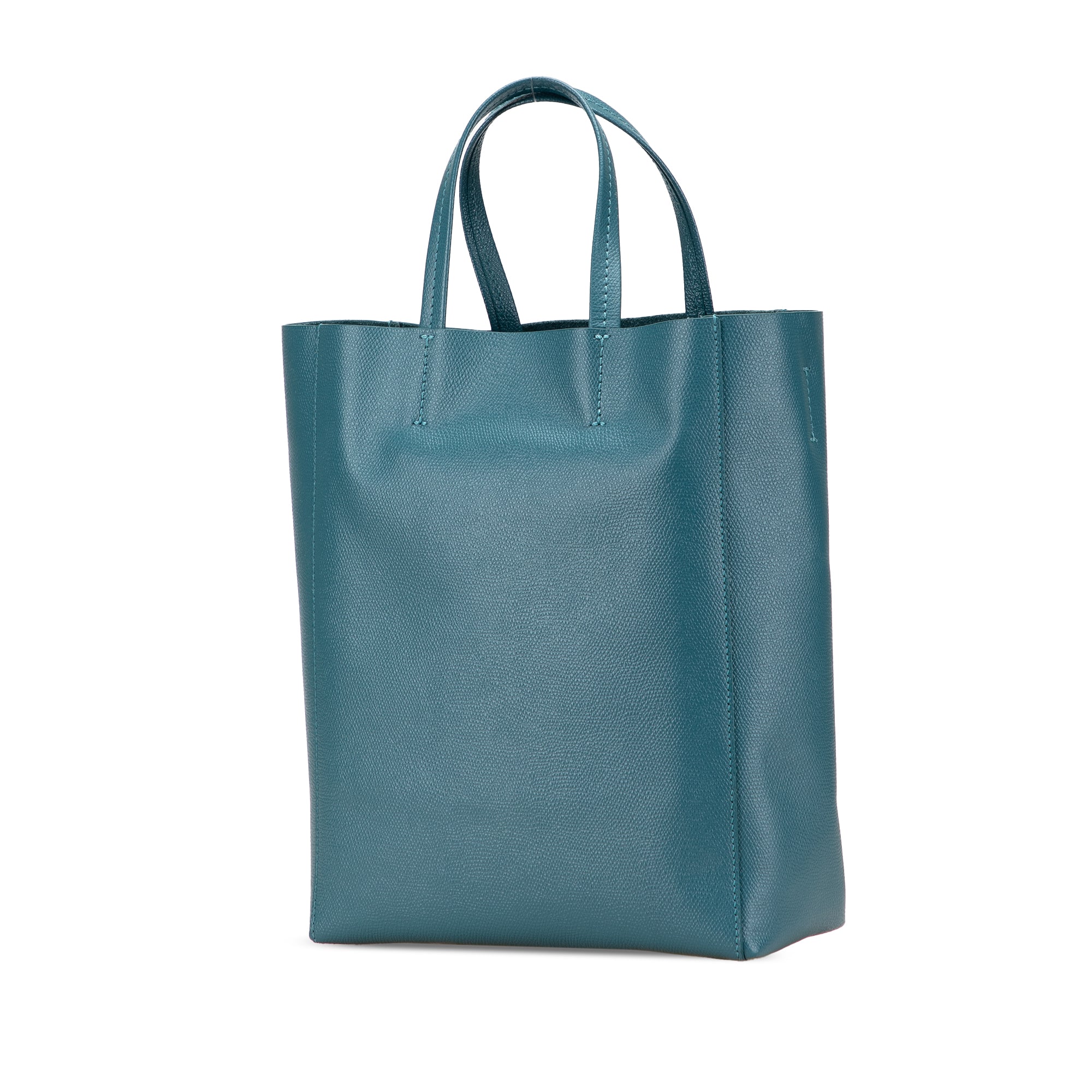 Small Grained Calfskin Vertical Cabas Satchel