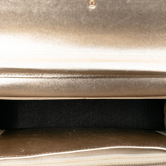 CC Quilted Metallic Lambskin Wallet on Chain