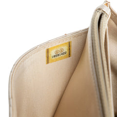 CC Quilted Metallic Lambskin Wallet on Chain