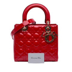 Medium Patent Cannage Lady Dior