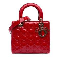 Medium Patent Cannage Lady Dior