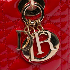Medium Patent Cannage Lady Dior