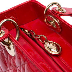 Medium Patent Cannage Lady Dior