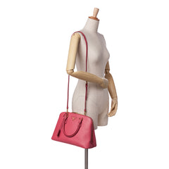 Medium Saffiano Lux Promenade Satchel
