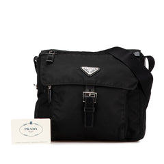 Tessuto Zip Buckle Messenger Bag