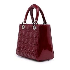 Medium Patent Cannage Lady Dior