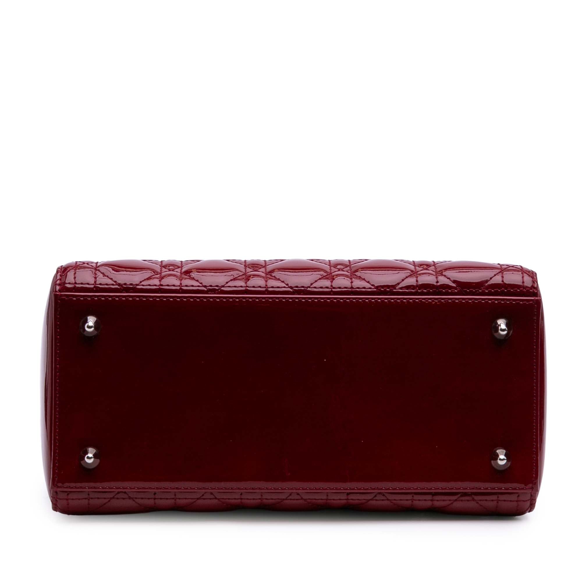 Medium Patent Cannage Lady Dior