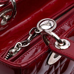 Medium Patent Cannage Lady Dior