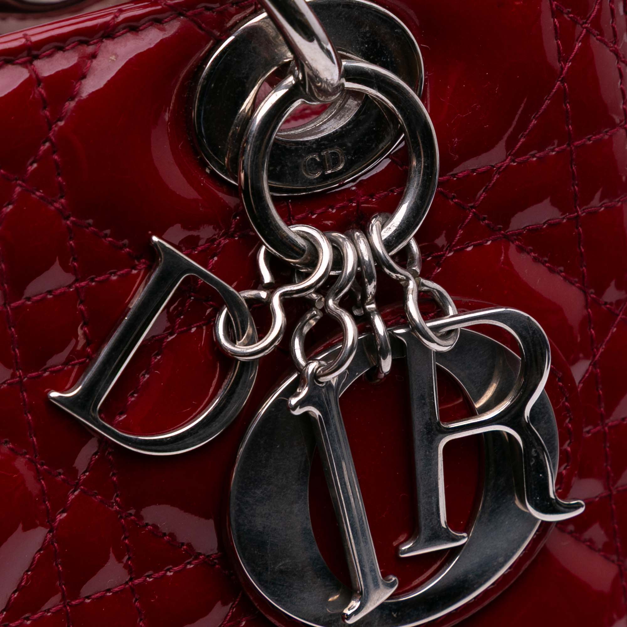 Medium Patent Cannage Lady Dior
