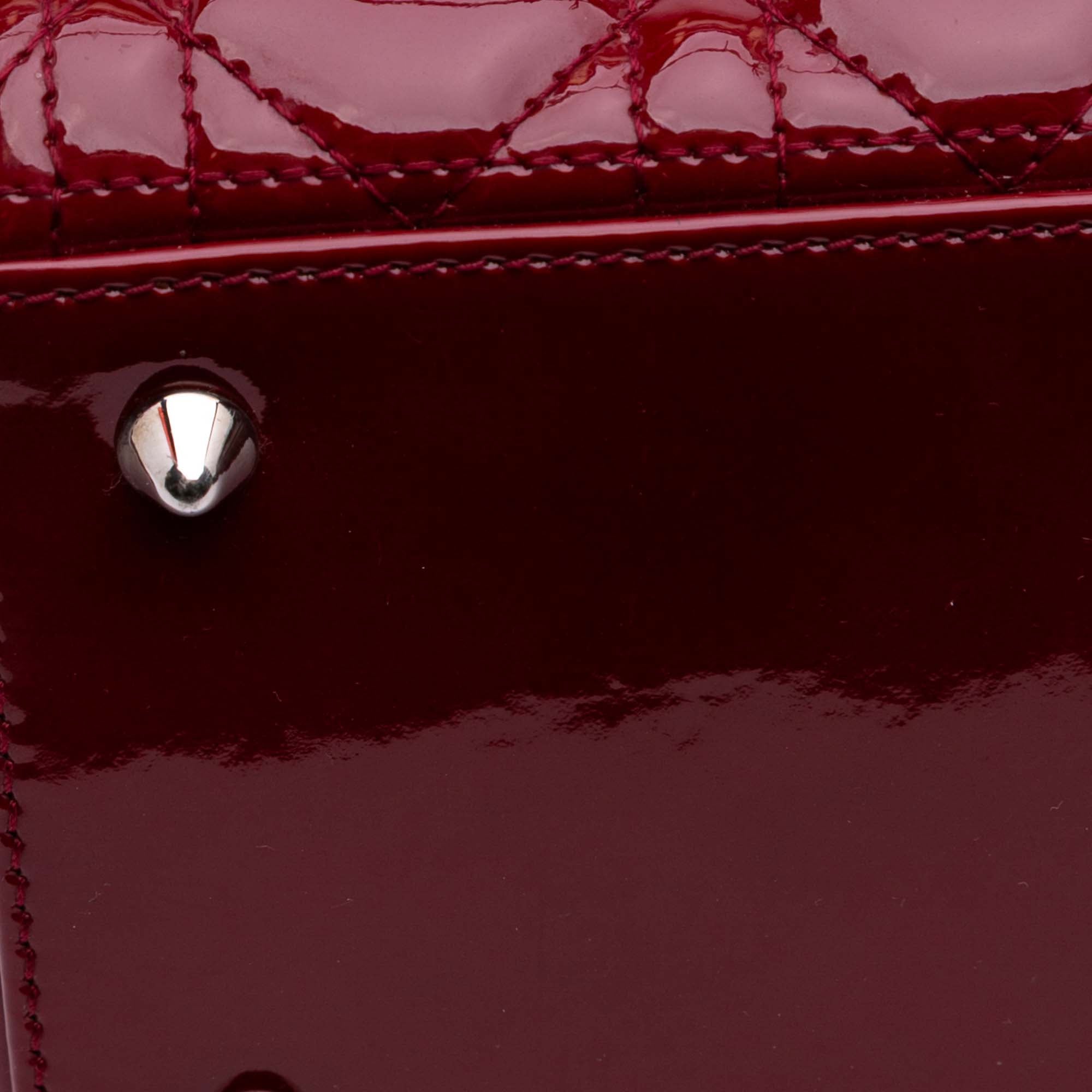 Medium Patent Cannage Lady Dior