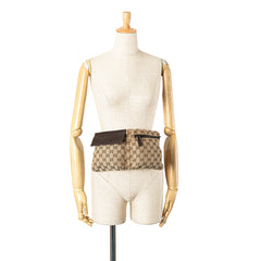 GG Canvas Double Pocket Belt Bag