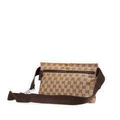 GG Canvas Double Pocket Belt Bag