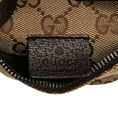 GG Canvas Double Pocket Belt Bag