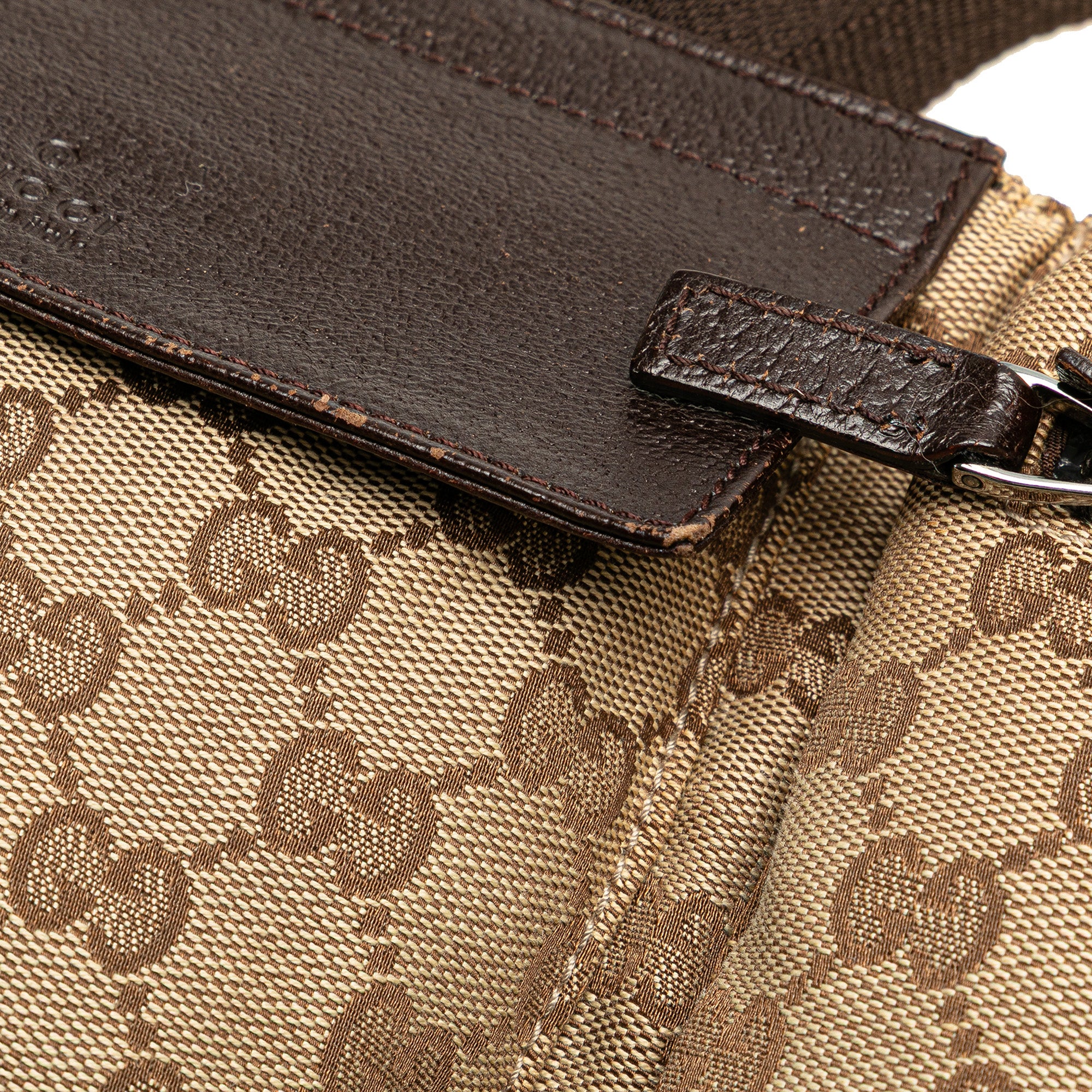 GG Canvas Double Pocket Belt Bag