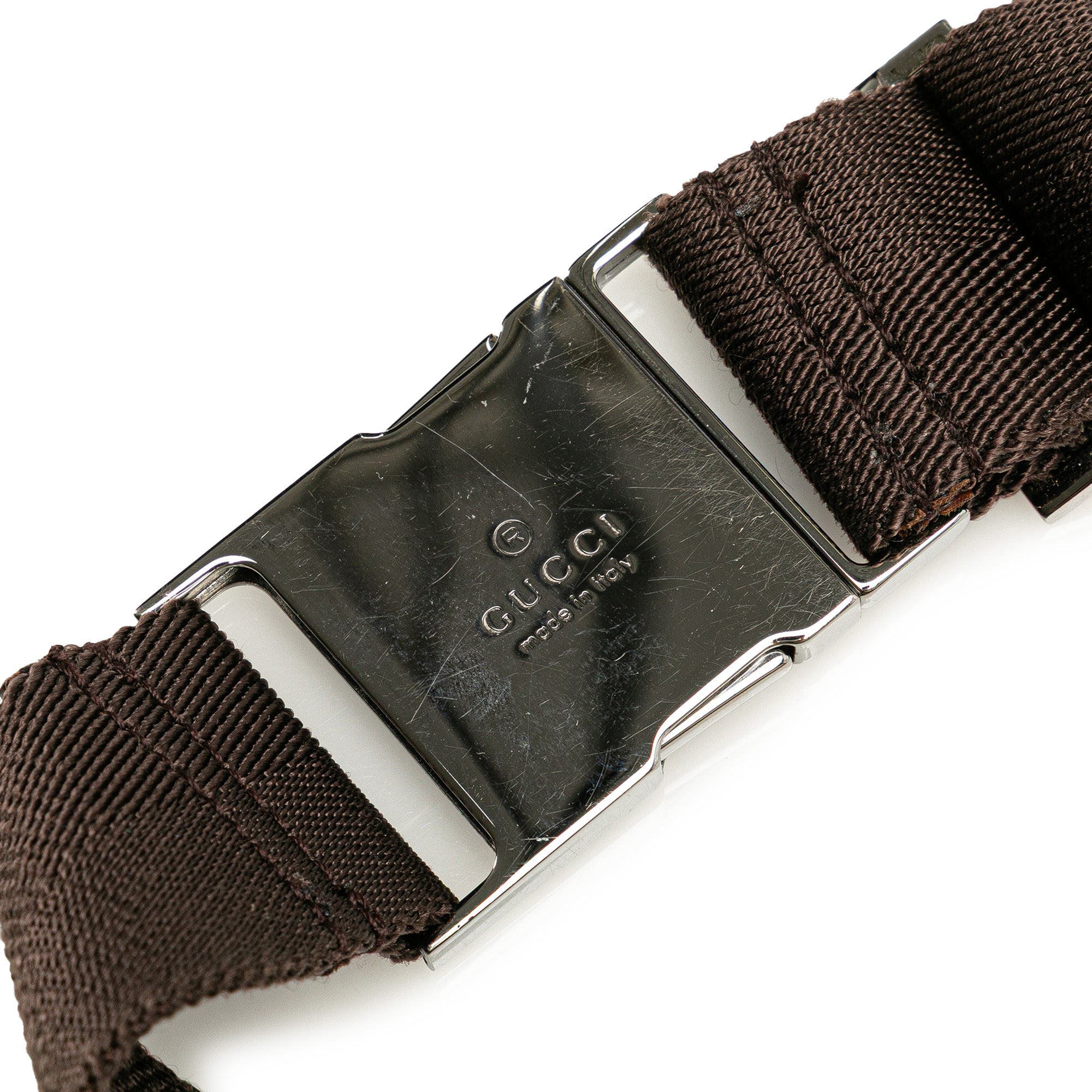 GG Canvas Double Pocket Belt Bag