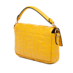 Mini Zucca Embossed Leather Baguette Satchel