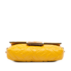 Mini Zucca Embossed Leather Baguette Satchel
