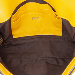 Mini Zucca Embossed Leather Baguette Satchel