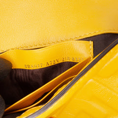 Mini Zucca Embossed Leather Baguette Satchel