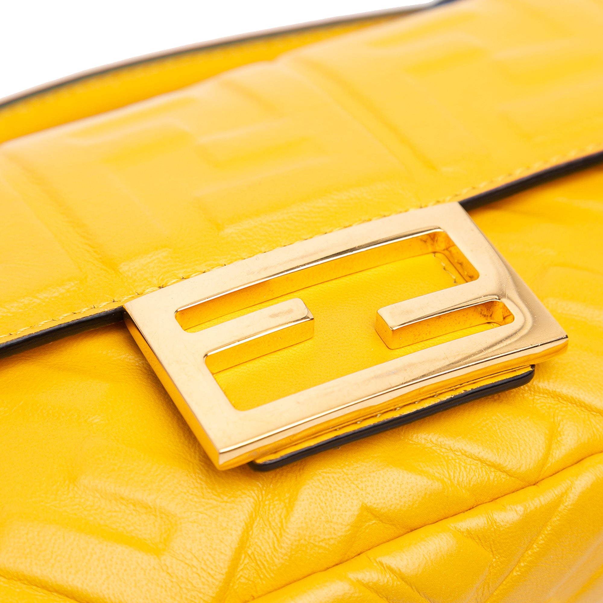 Mini Zucca Embossed Leather Baguette Satchel