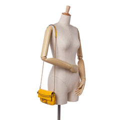 Mini Zucca Embossed Leather Baguette Satchel