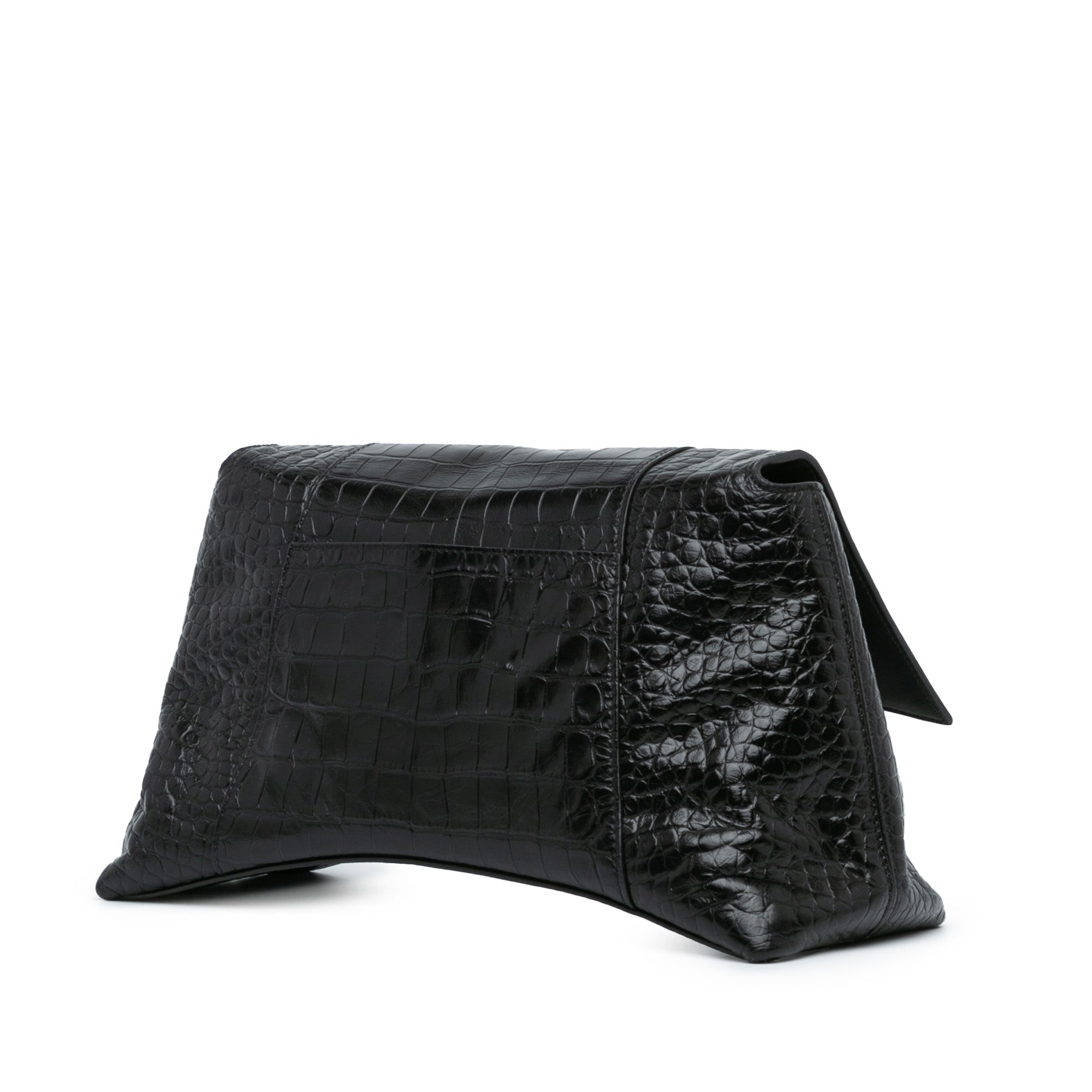 Medium Croc Embossed Calfskin Downtown Crossbody