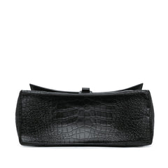 Medium Croc Embossed Calfskin Downtown Crossbody