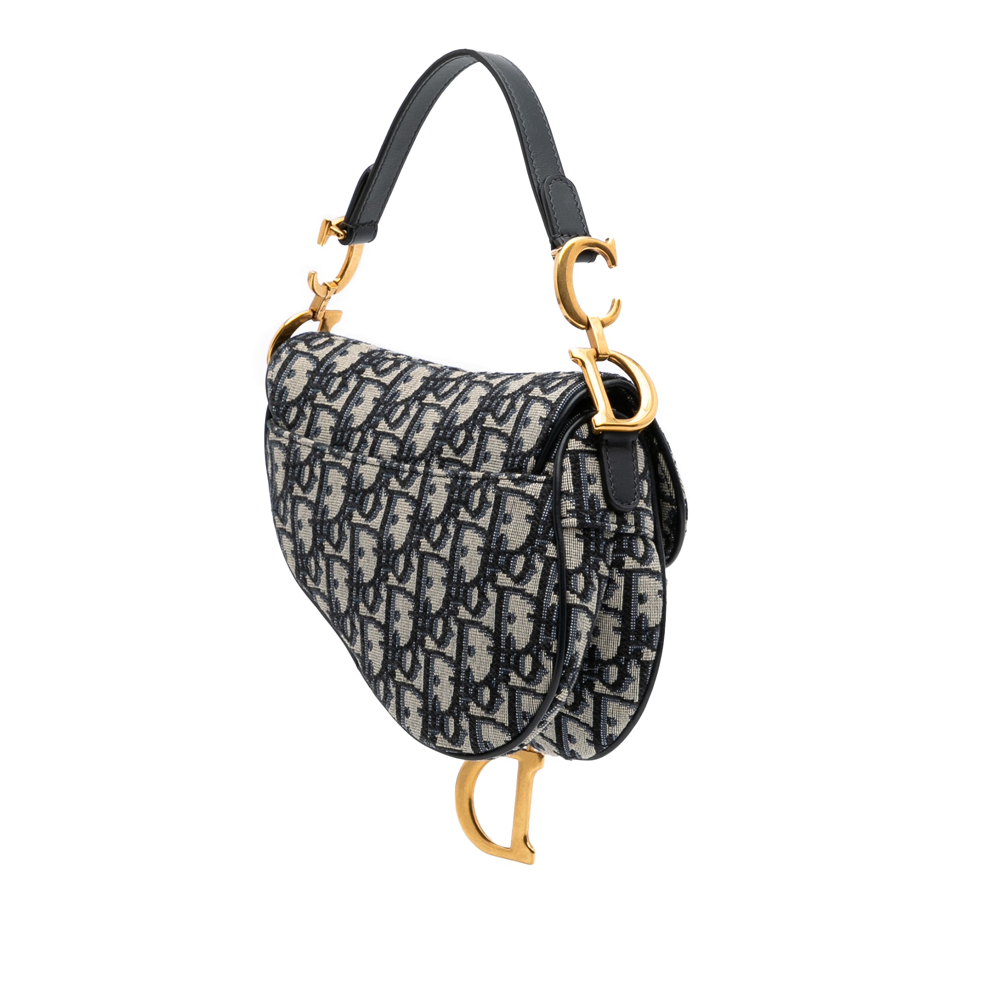 Mini Oblique Canvas Saddle Bag