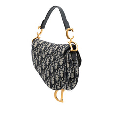 Mini Oblique Canvas Saddle Bag