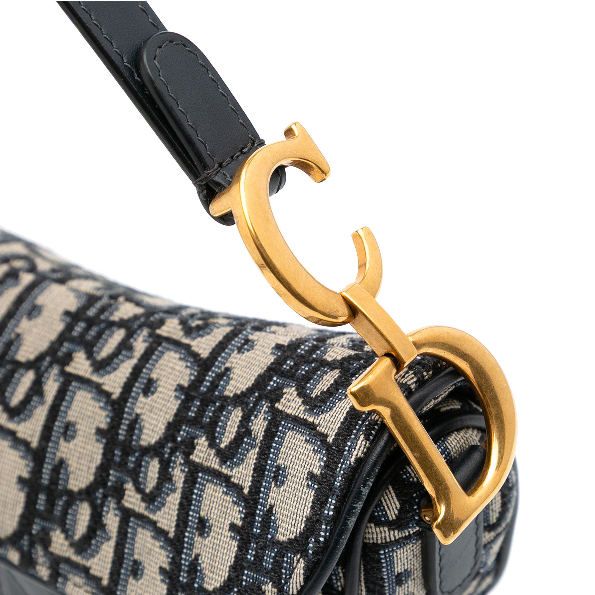 Mini Oblique Canvas Saddle Bag