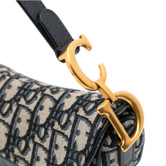 Mini Oblique Canvas Saddle Bag