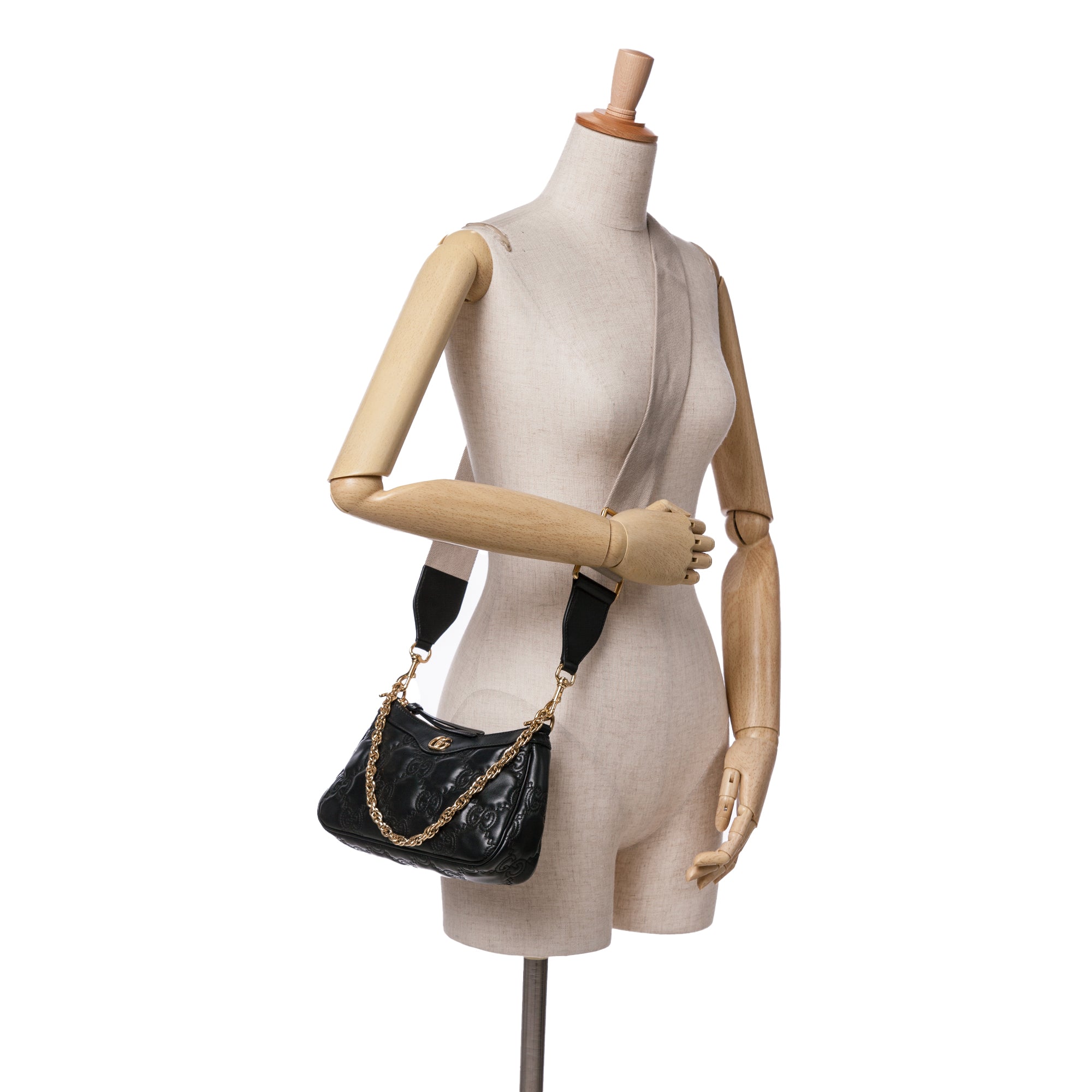 Small Leather GG Matelasse Satchel
