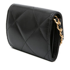 Lambskin 19 Flap Coin Purse With Chain