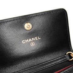 Lambskin 19 Flap Coin Purse With Chain