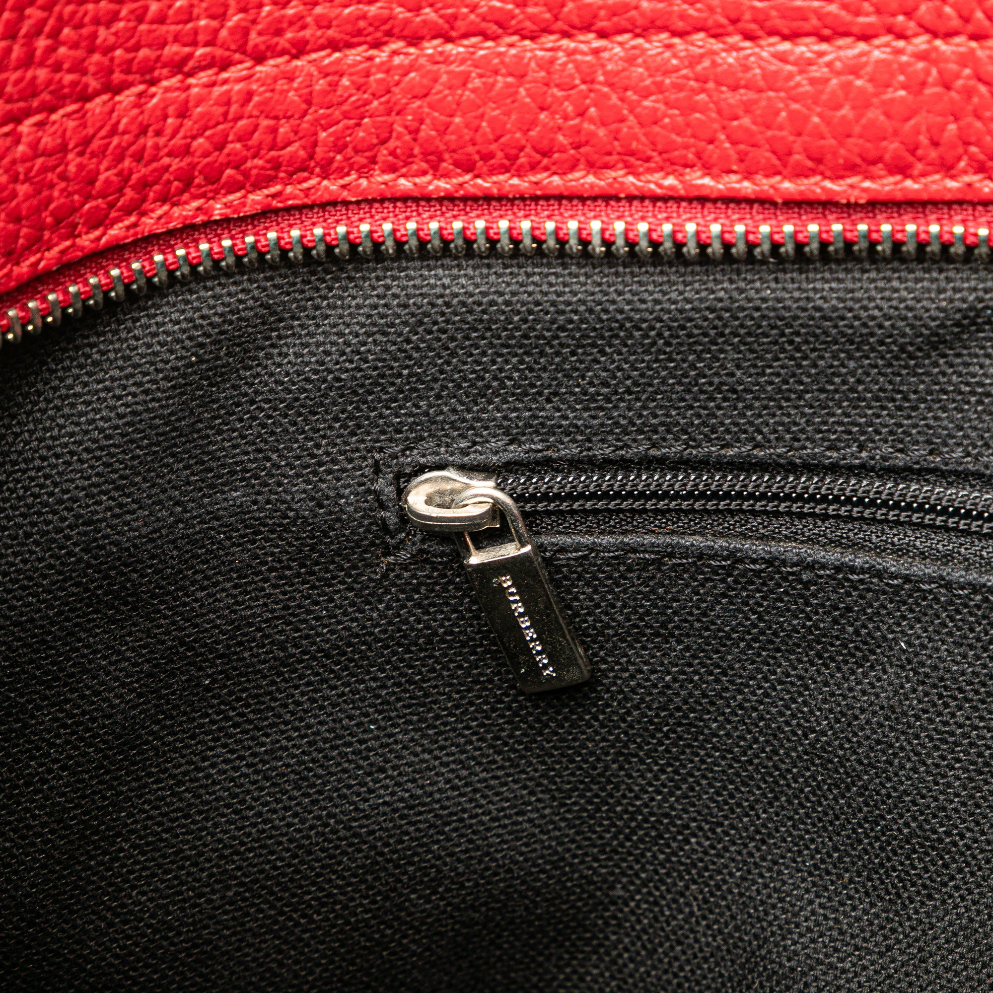House Check Trimmed Grainy Calfskin Horn Toggle Tote
