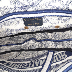 Canvas Embroidered Toile de Jouy Saddle Bag