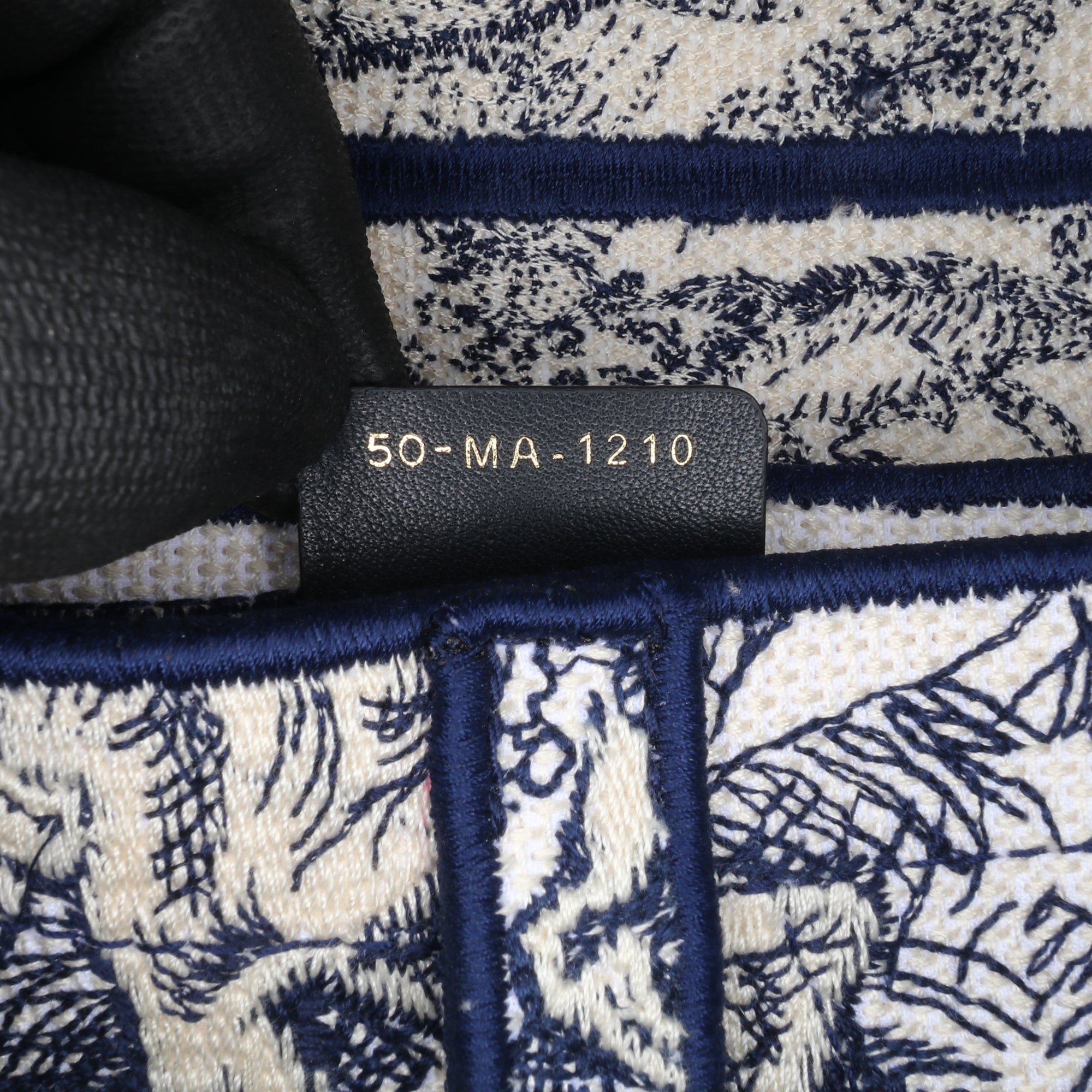 Canvas Embroidered Toile de Jouy Saddle Bag