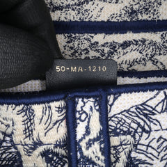 Canvas Embroidered Toile de Jouy Saddle Bag